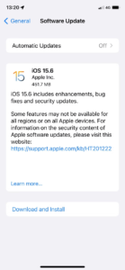 Install Software Updates iPhone