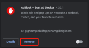 Disable Ad-Blocker Extension